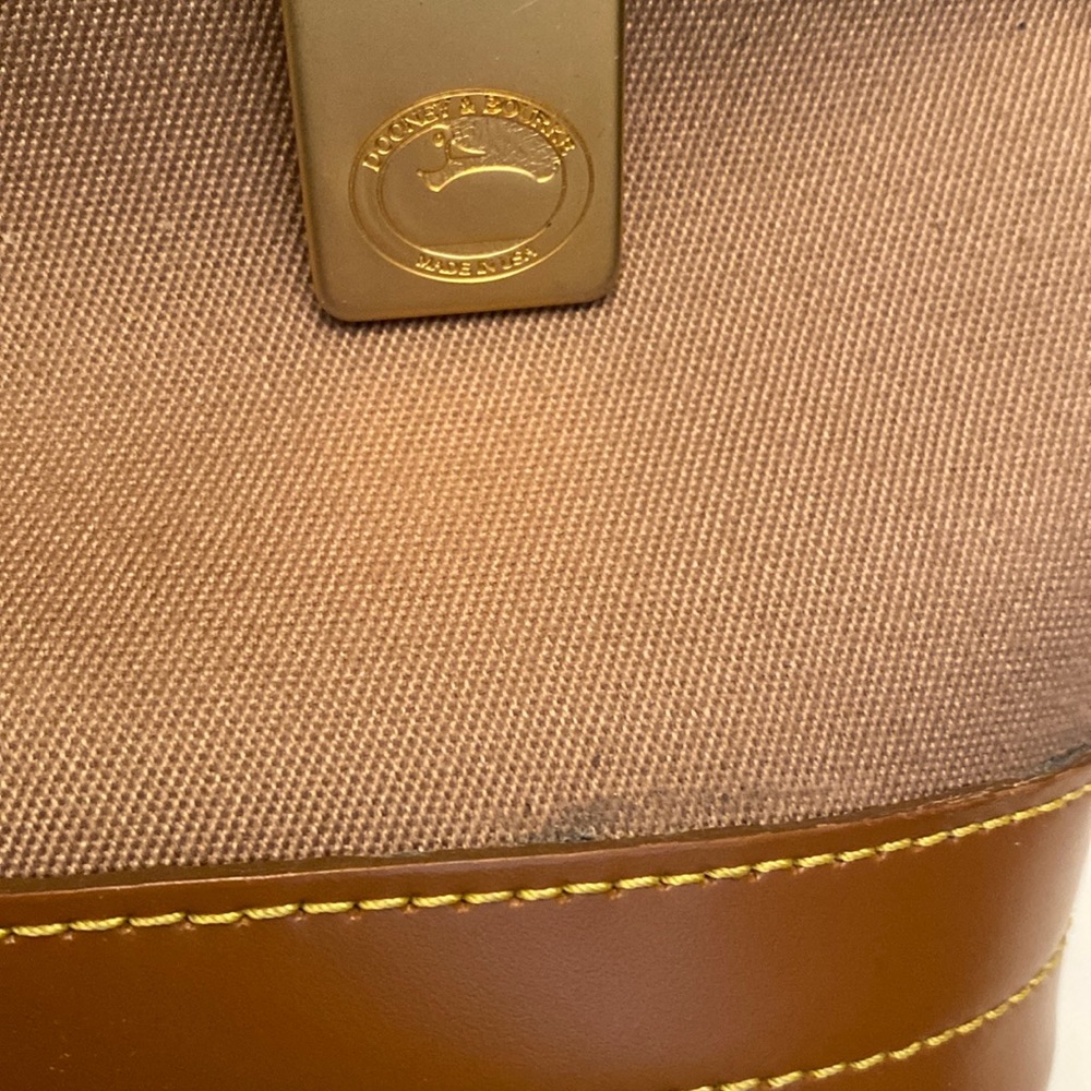 Vintage Dooney & Bourke Canvas and Leather Dome Bag - Picture 9 of 16